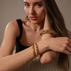 Ribbed Infinity Bangle