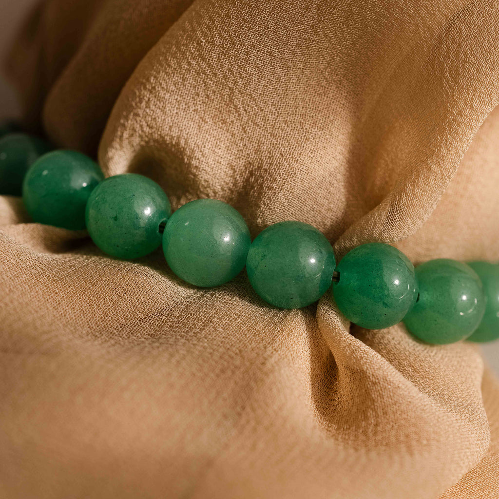 Bold Jade Beaded Bracelet
