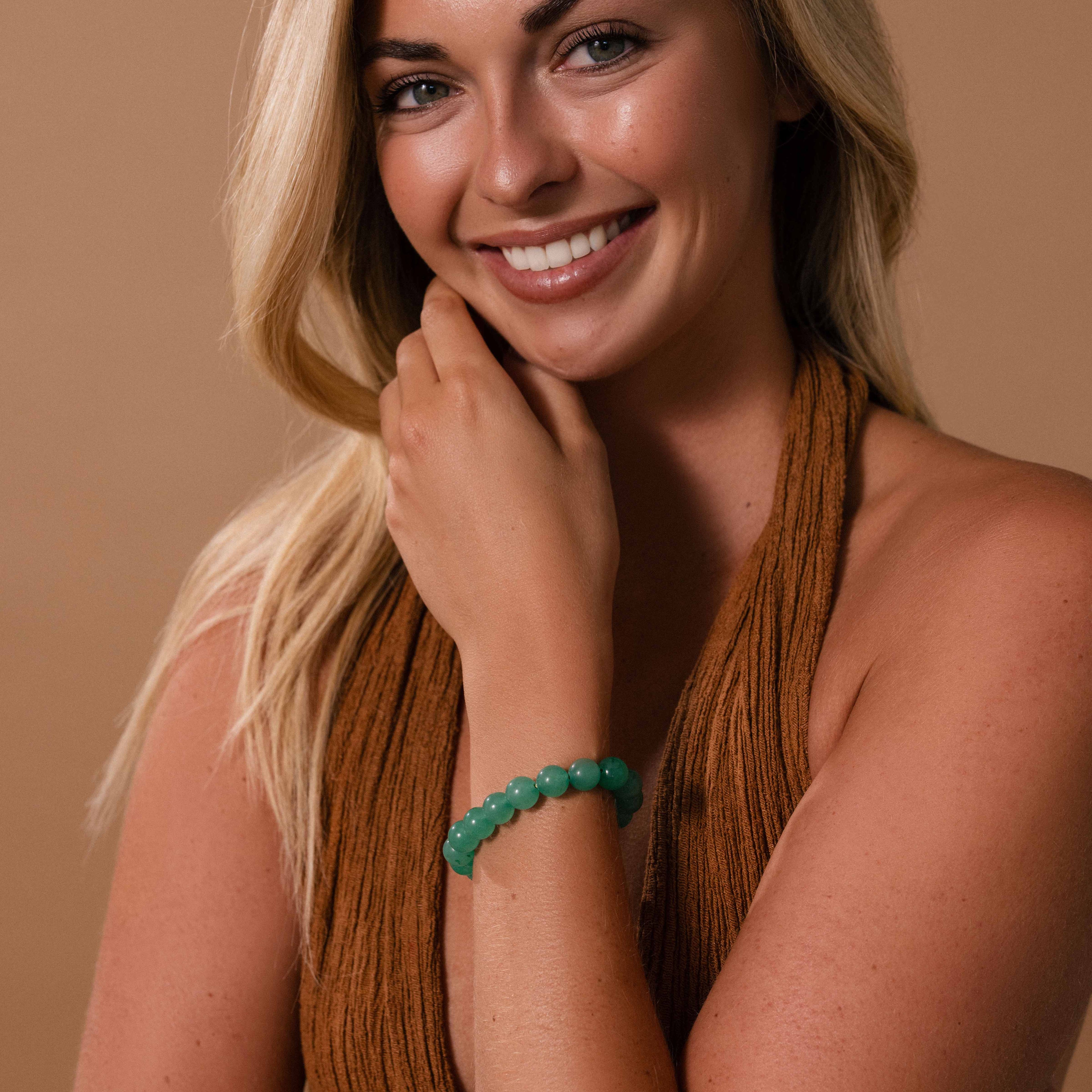Bold Jade Beaded Bracelet