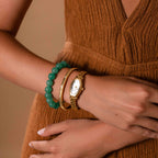 Bold Jade Beaded Bracelet