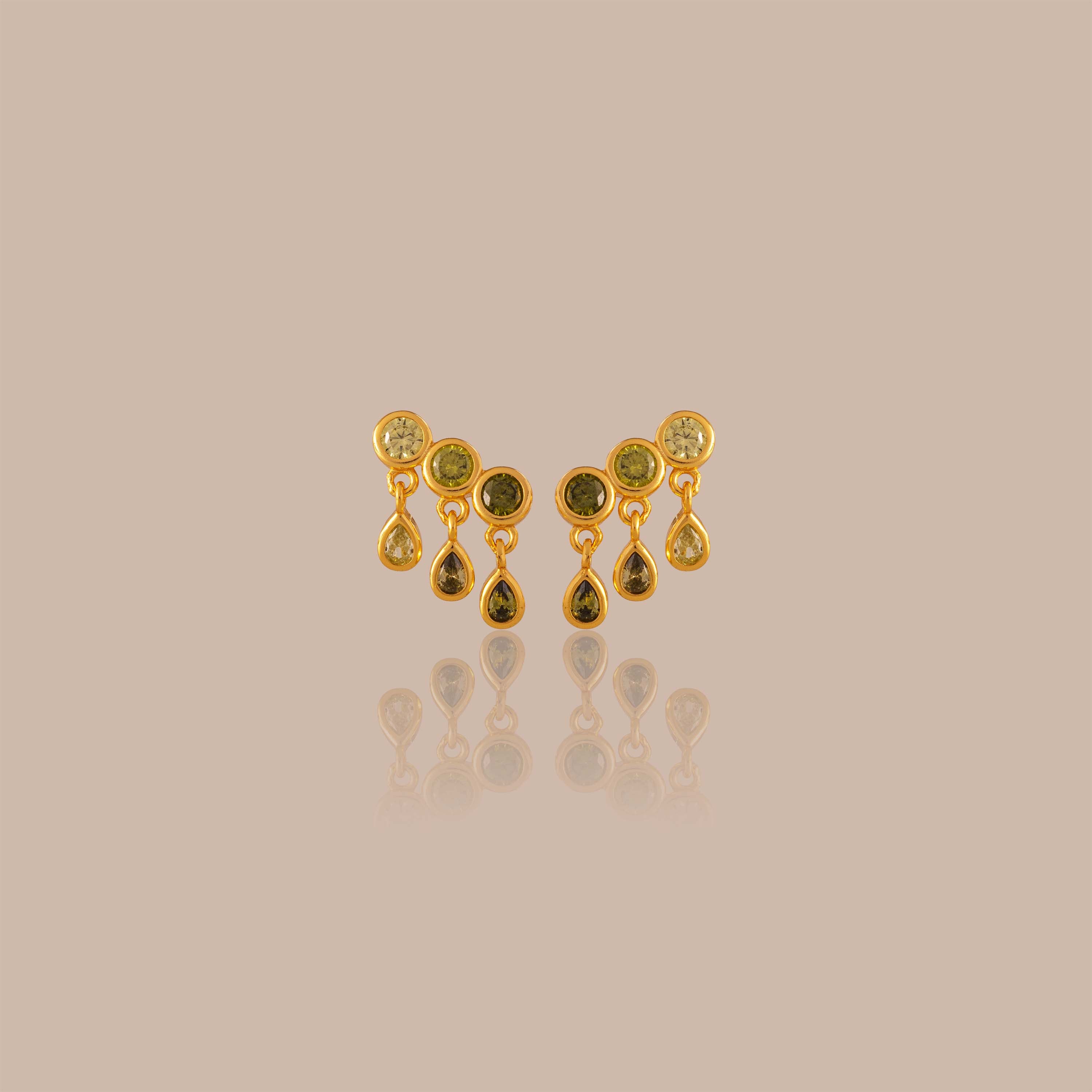 Gemstone Raindrop Studs