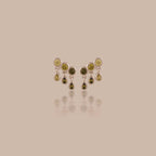 Peridot Raindrop Studs