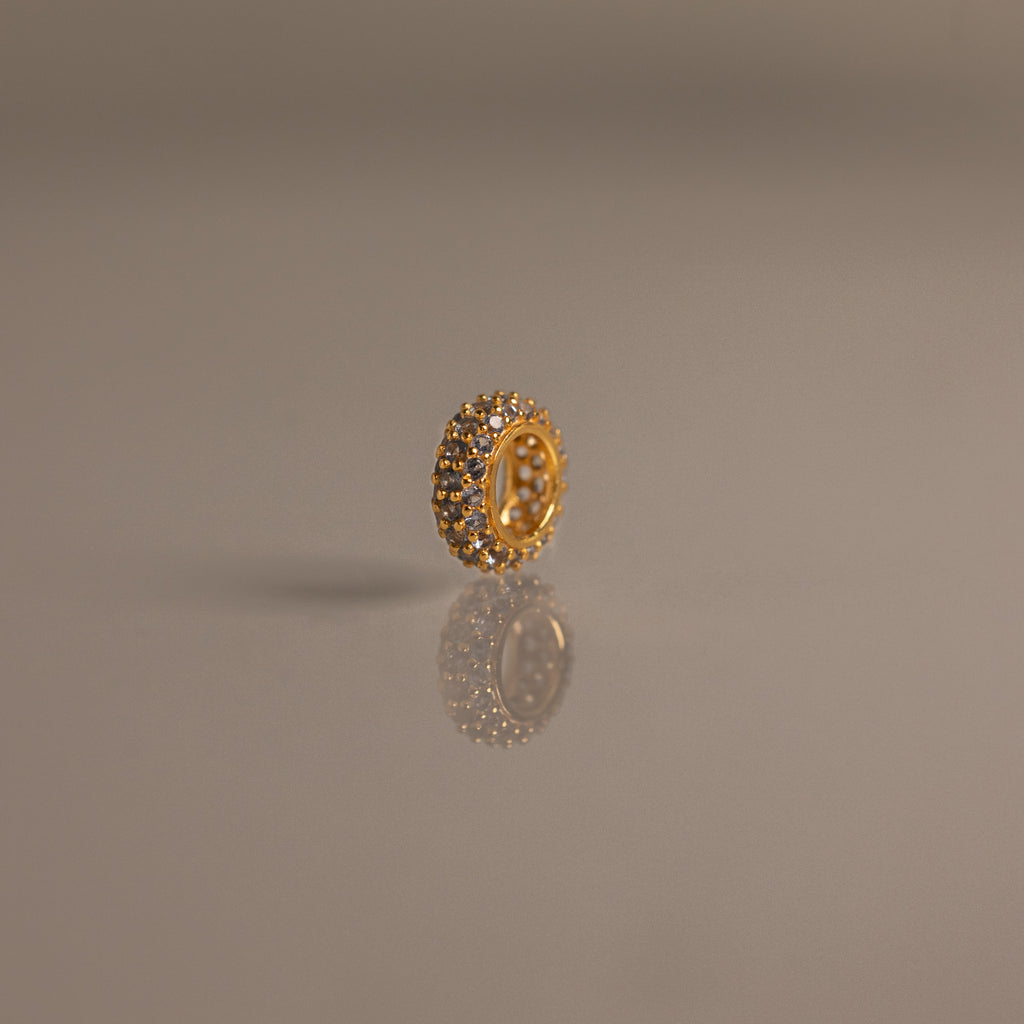 Pave Aquamarine Charm Spacer