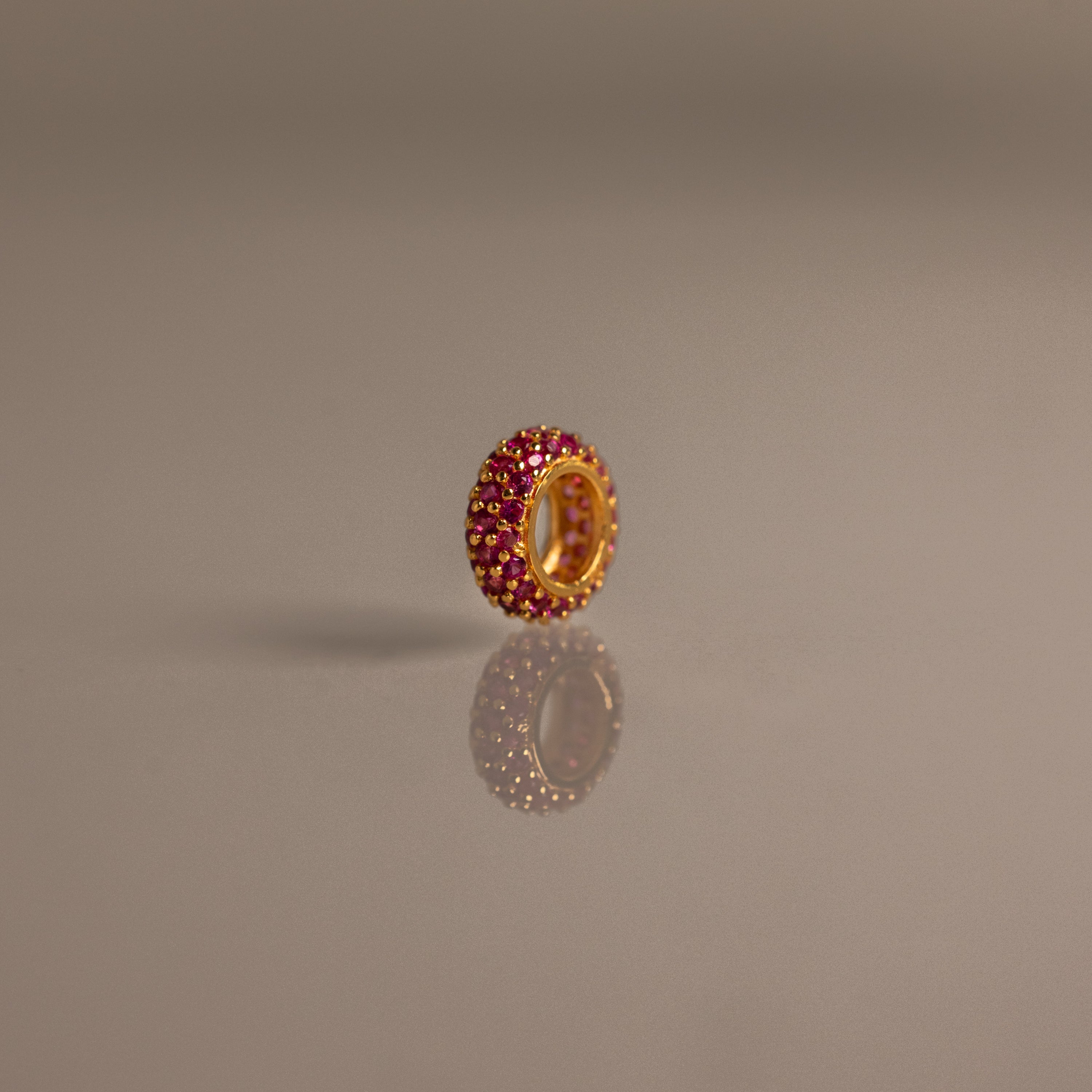 Pave Birthstone Charm Spacer