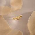 Bague courbe en diamant organique
