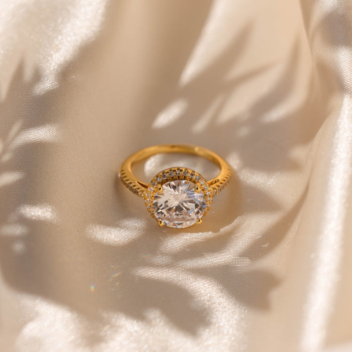 Elegant Pave Diamond Ring