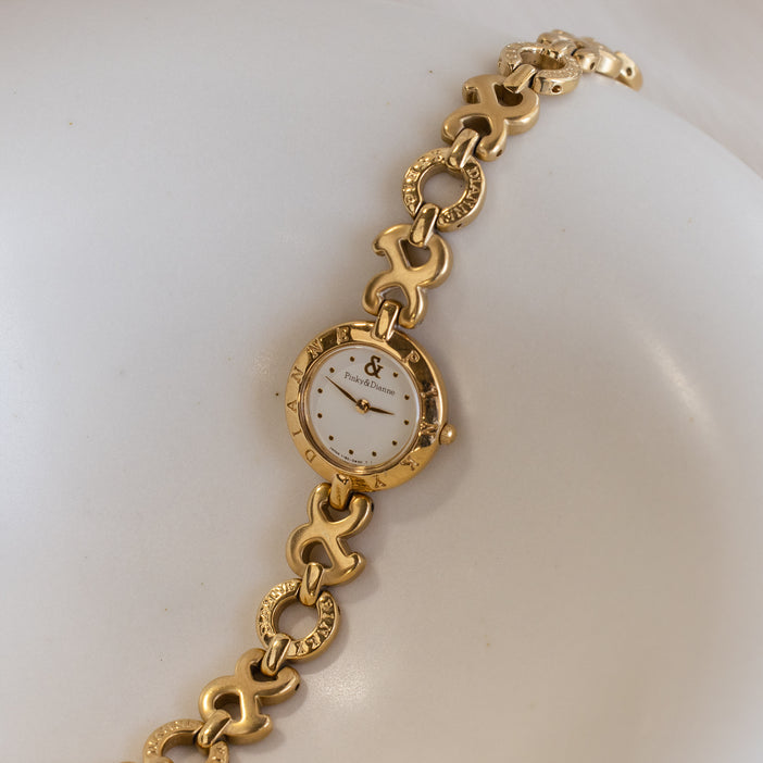 Vintage Pinky Dianne Round Gold Watch