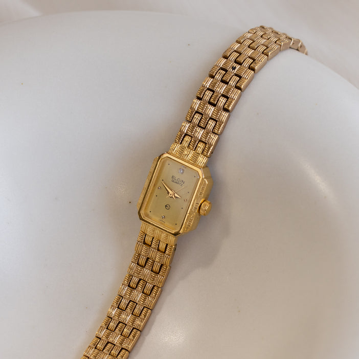 Vintage Elgin Slim Gold Watch