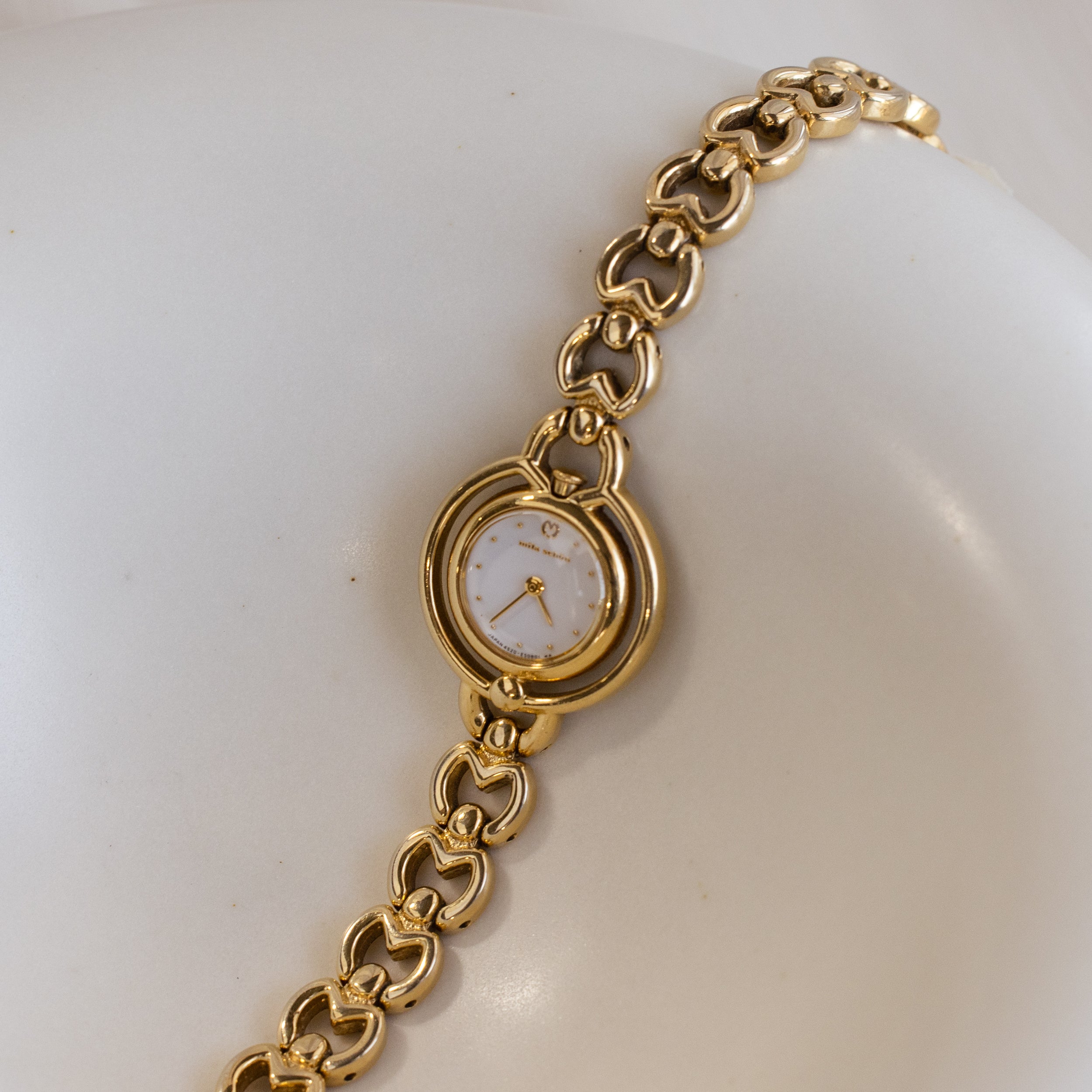 Vintage Mila Schon Heart Gold Watch