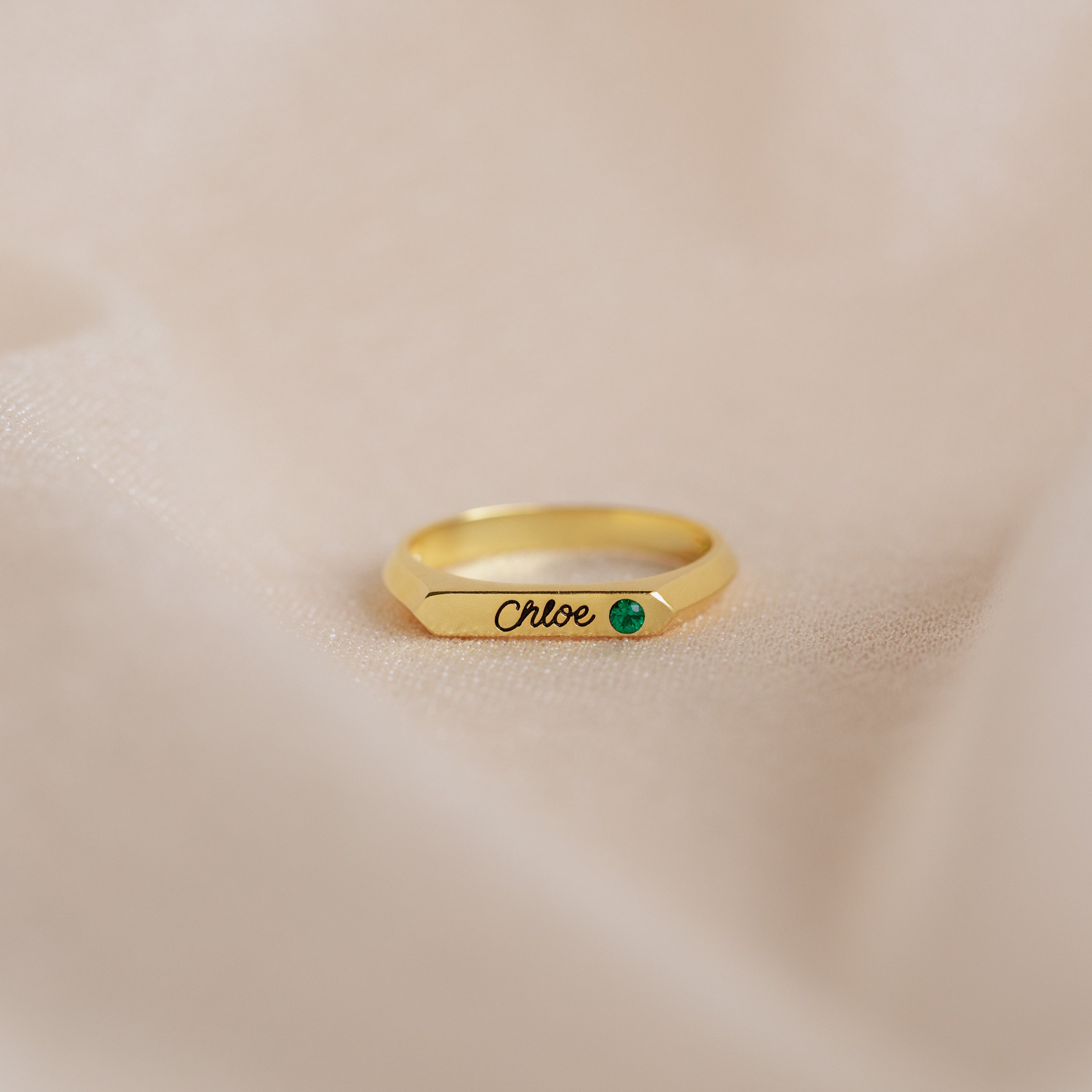 Paris Thin Name Signet Ring