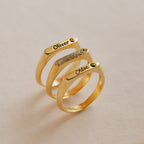 Anillo de sello con nombre fino de París