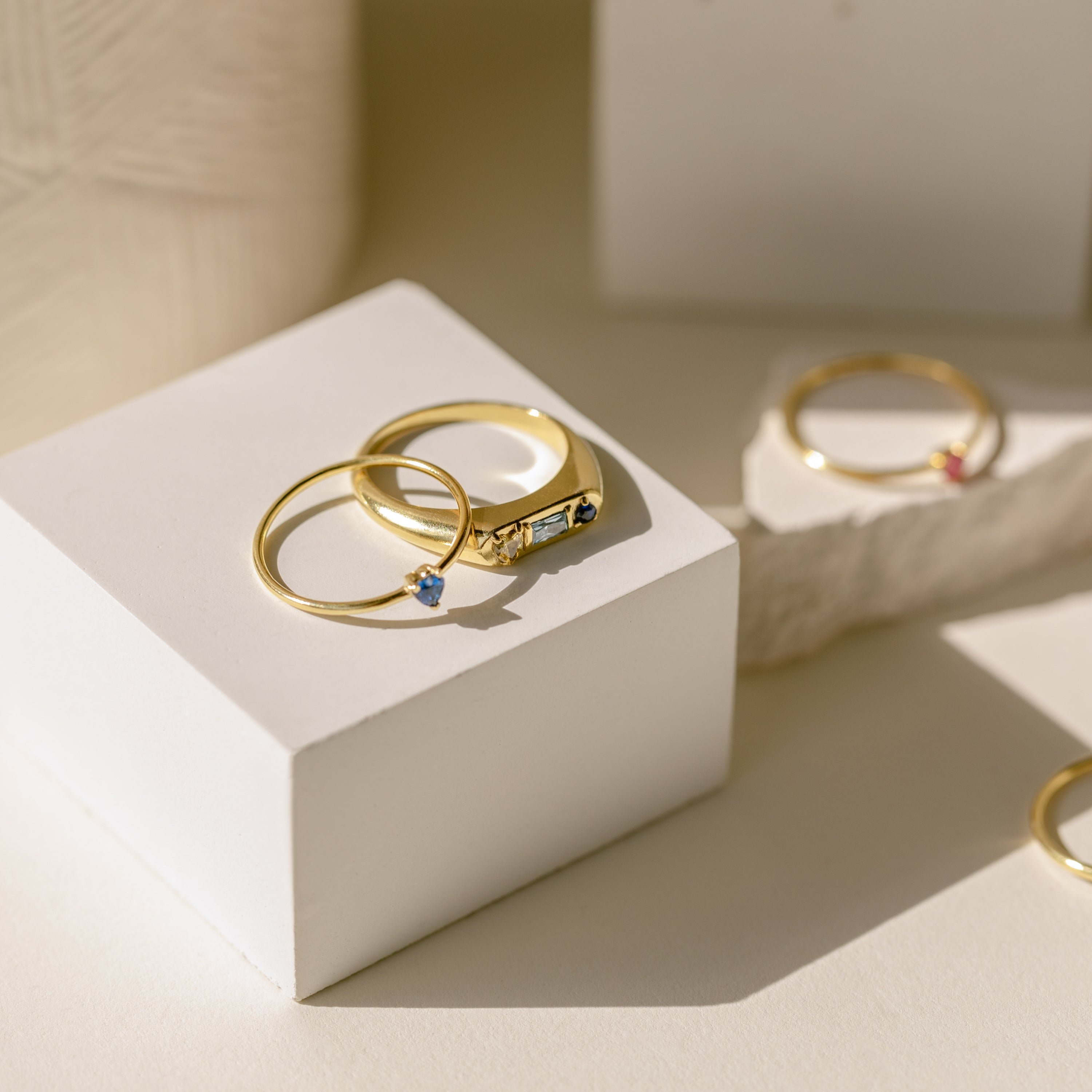 Bold Birthstone Signet Ring