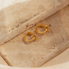 Pave Sun Huggies in 18K Gold