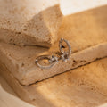 Pave Sun Huggies in Silver