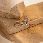 Pave Sun Huggies in Silver