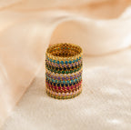 Anillo Eternity con piedra natal de tenis 