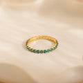 Anillo Eternity con piedra natal de tenis 