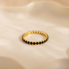 Anillo Eternity con piedra natal de tenis 