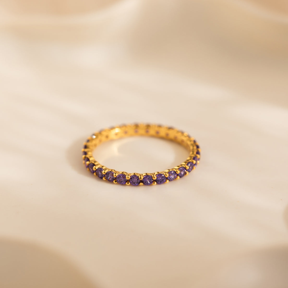 Eternity Tennis Birthstone Ring
