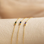 Baguette Birthstone Bracelet