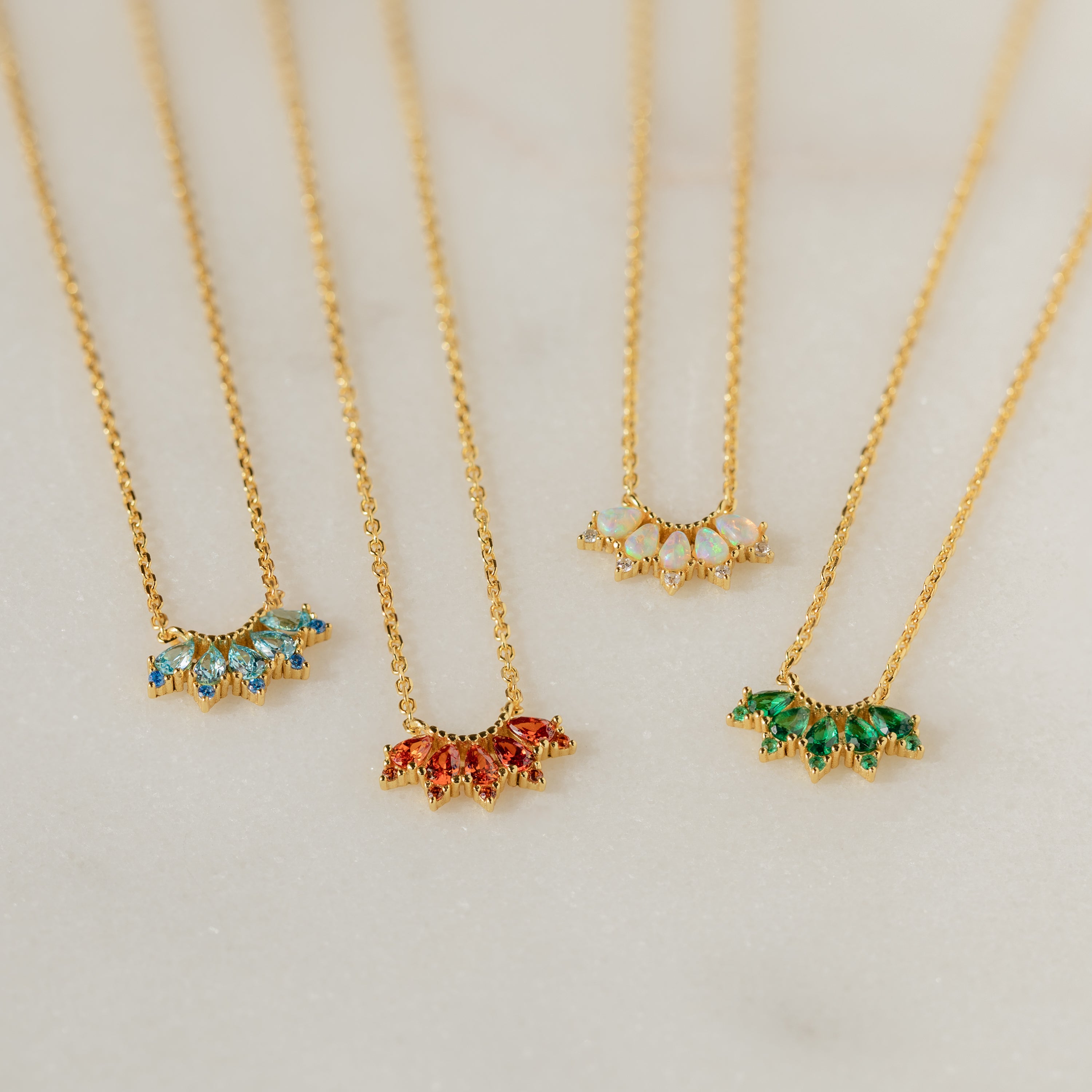 Marquise Birthstone Necklace