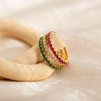 Anillo Eternity con piedra natal de tenis 