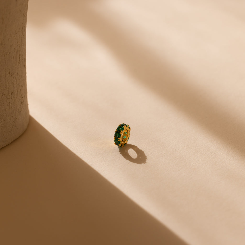 Infinity Emerald Charm