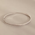 Diamond Tennis Bangle in Silver