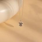 Pet Portrait Coin Necklace in Silver
