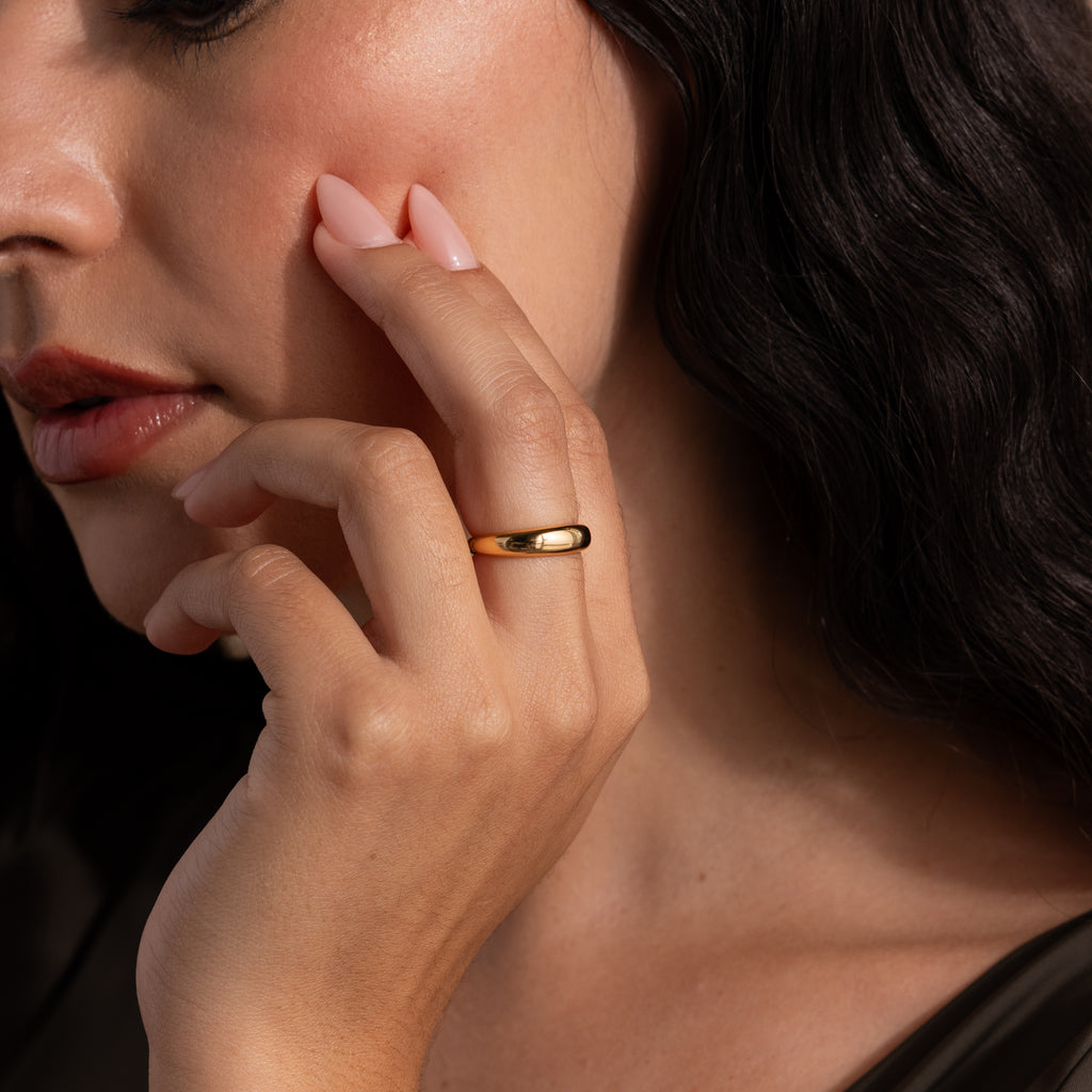 Dome Ring in 18K Gold
