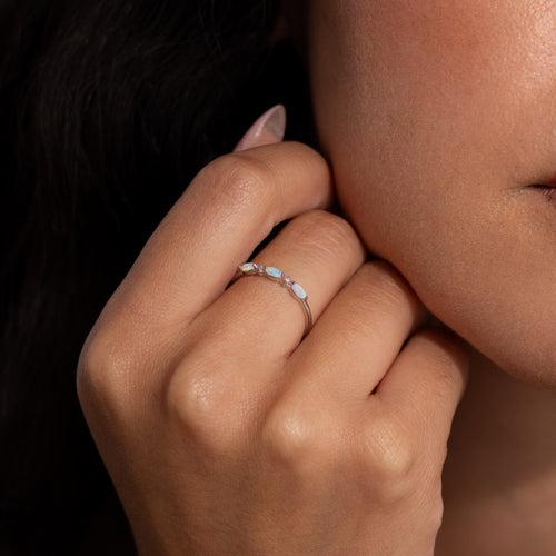 Bague trio opale Alessia