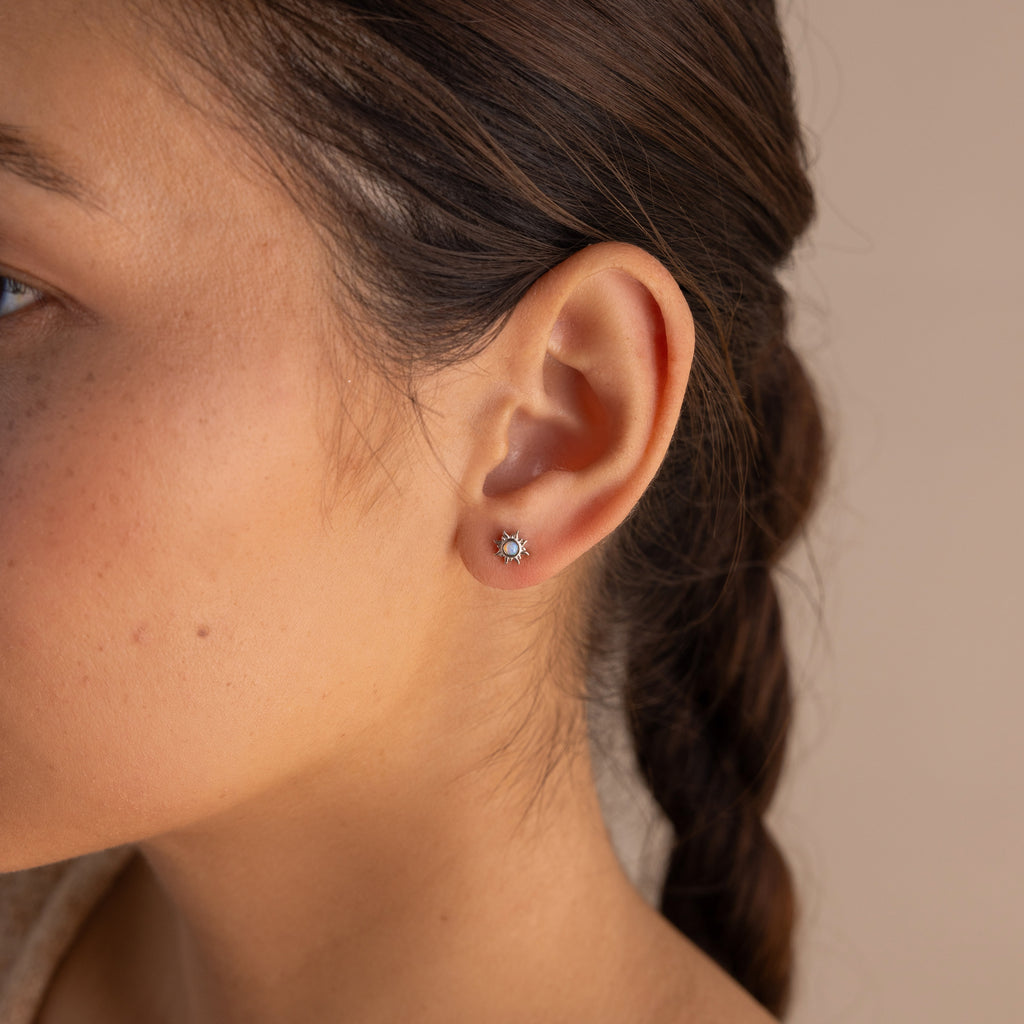Opal Sun Flat Back Studs