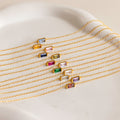 Dainty Baguette Birthstone Bracelet
