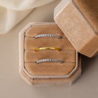 Mixed Metal Eternity Ring Set