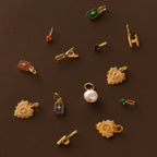 Bubble Letter Charm in 18K Gold