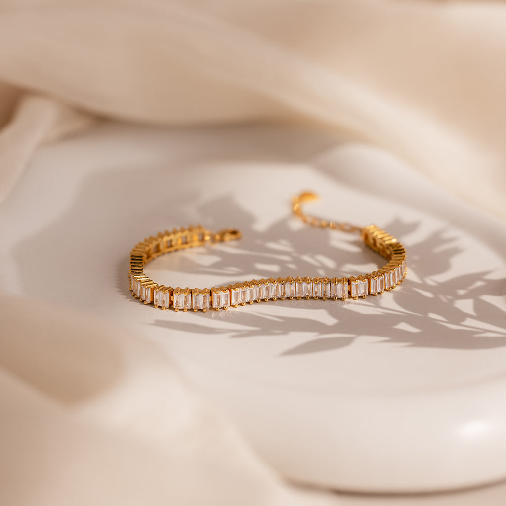 Bracelet tennis baguette vertical