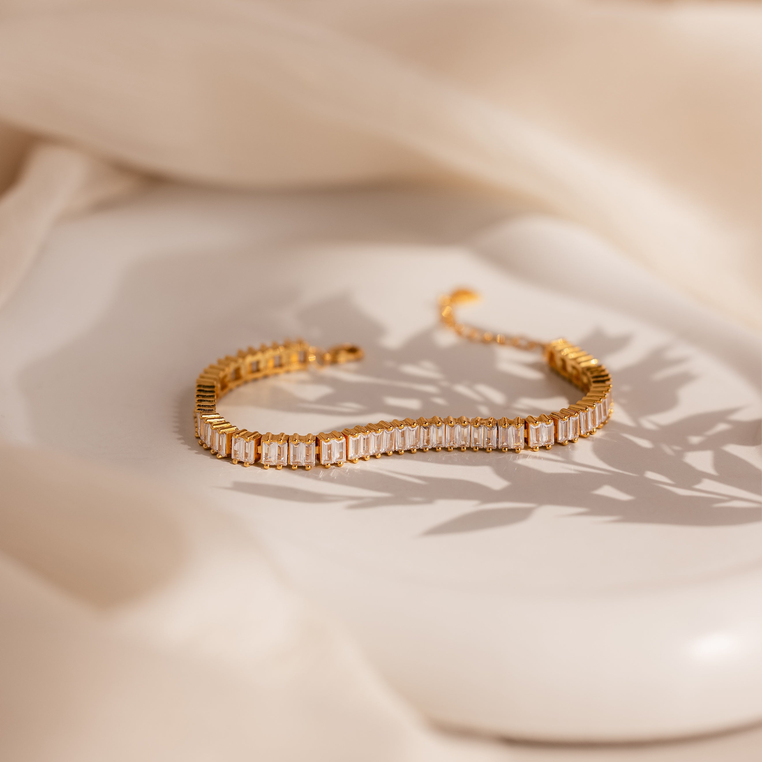 Bracelet tennis baguette vertical