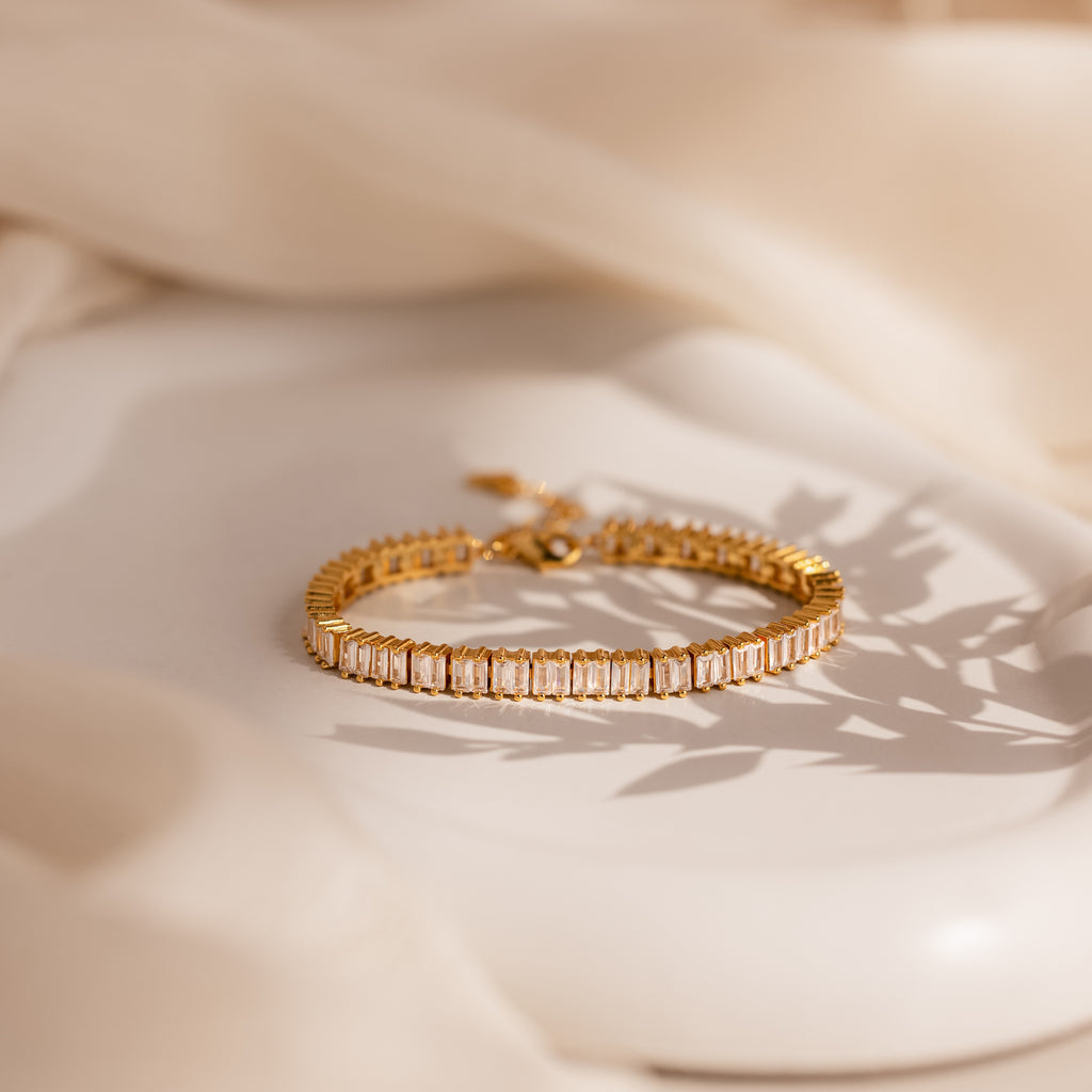 Bracelet tennis baguette vertical