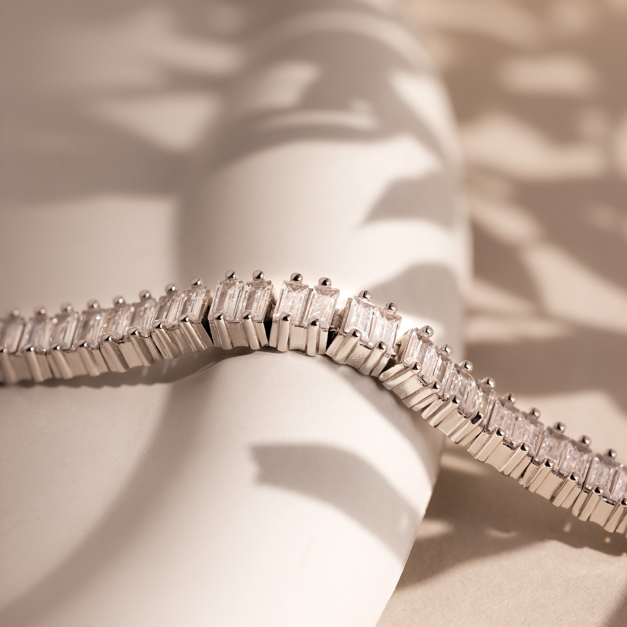 Bracelet tennis baguette vertical