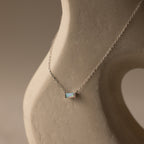 Collar de piedra natal de esmeril 