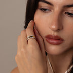 Mixed Metal Eternity Ring Set