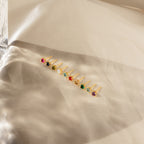 Pendientes Booker con piedra natal grande