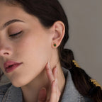 Jade Bezel Studs-Earrings-Caitlyn Minimalist