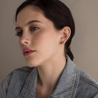 Jade Bezel Studs-Earrings-Caitlyn Minimalist