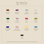 The Toi et Moi Baguette Birthstone Studs feature a minimalist birthstone chart with gemstones for each month, plus black onyx—ideal inspiration for elegant baguette-cut earrings.