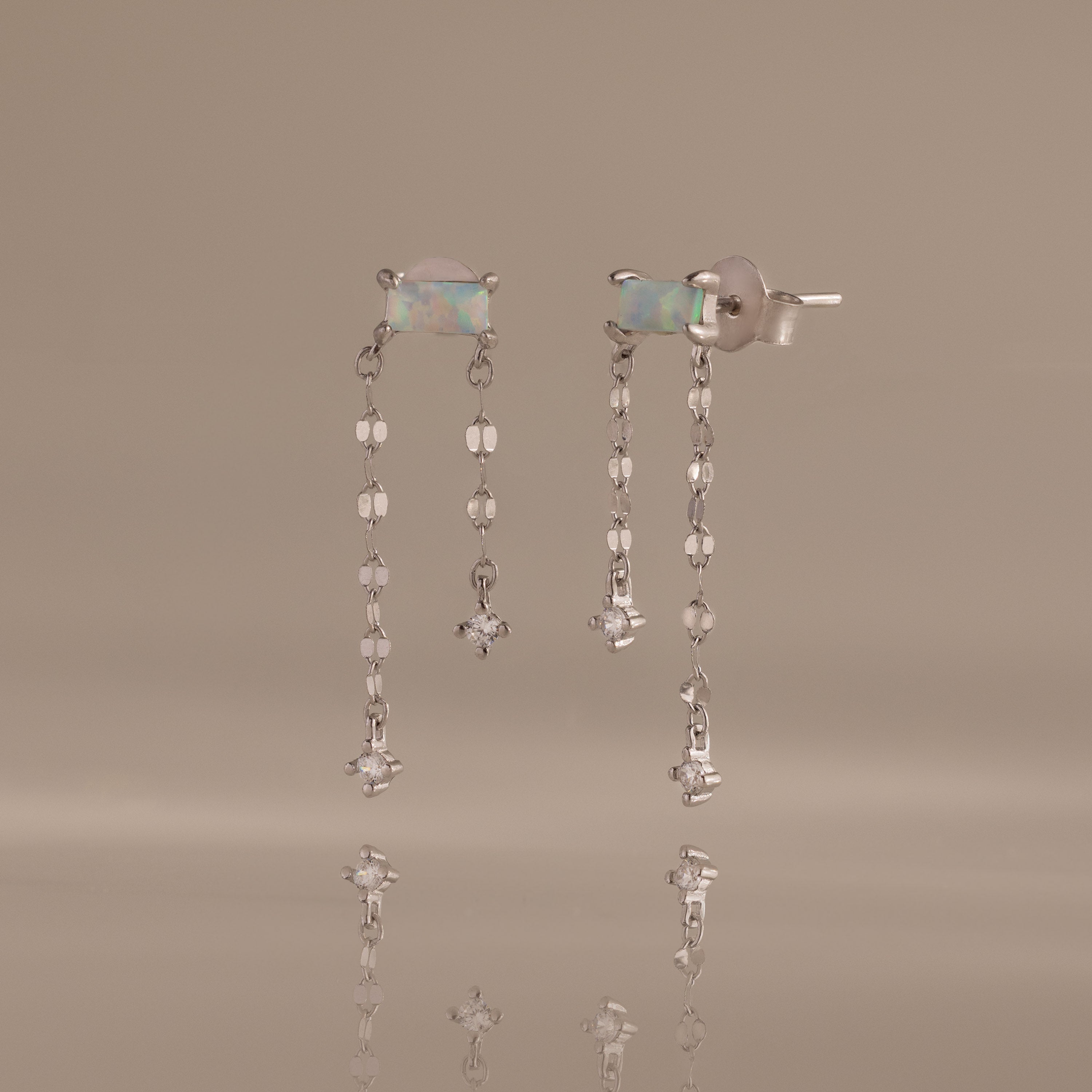 Opal Cascade Flat Back Studs