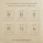 Modern Name Monogram Necklace