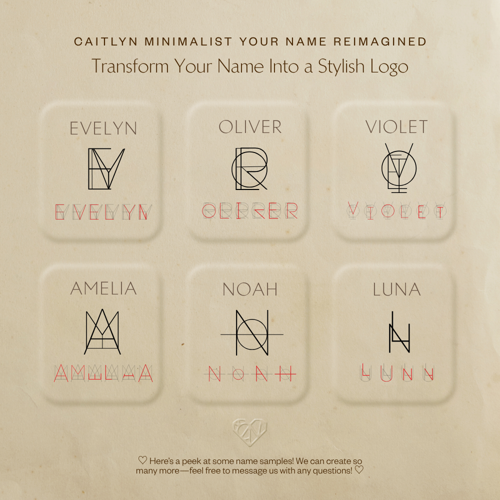 Modern Name Monogram Necklace