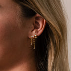 Opal Cascade Flat Back Studs in 18K Gold