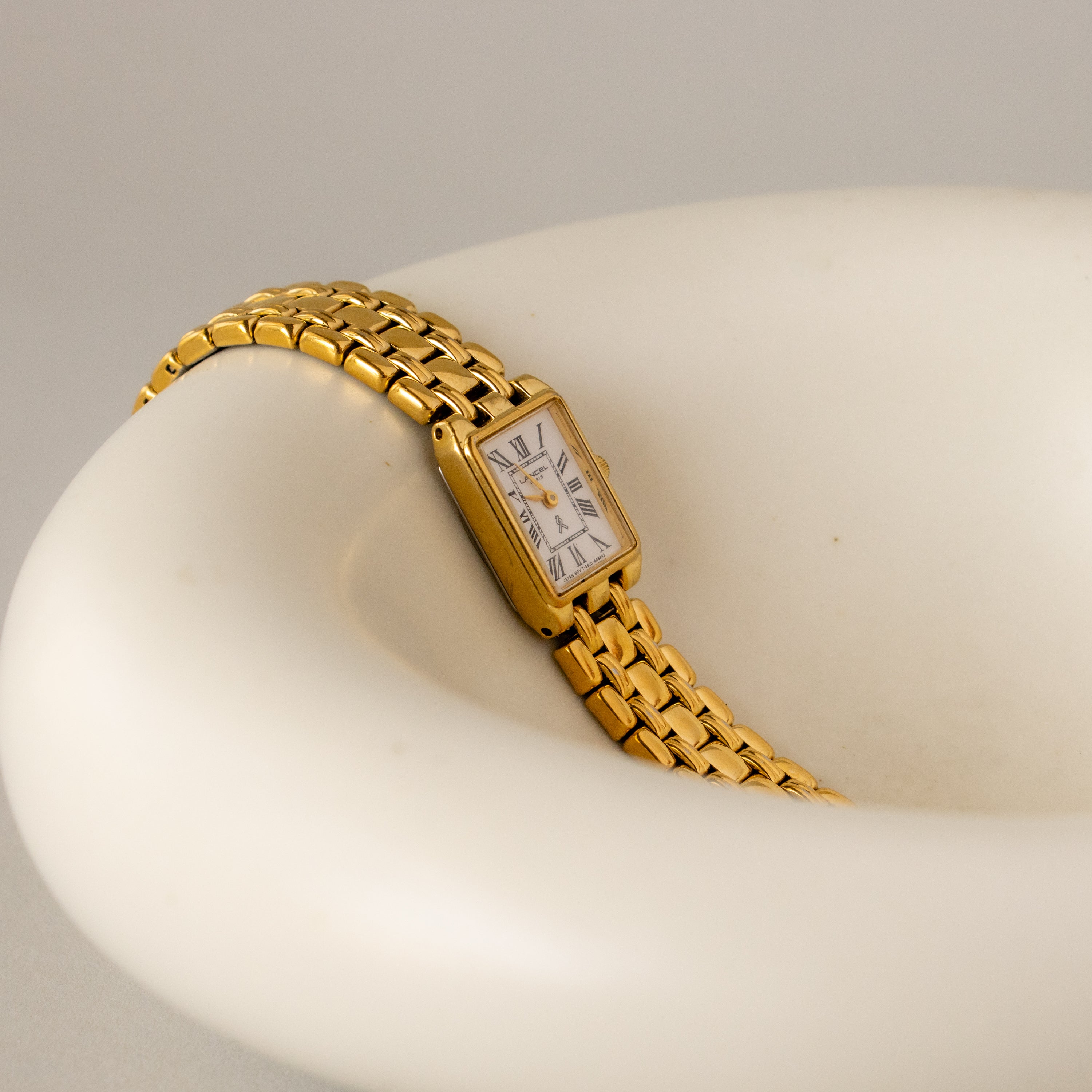 Vintage Lancel Rectangular Gold Watch